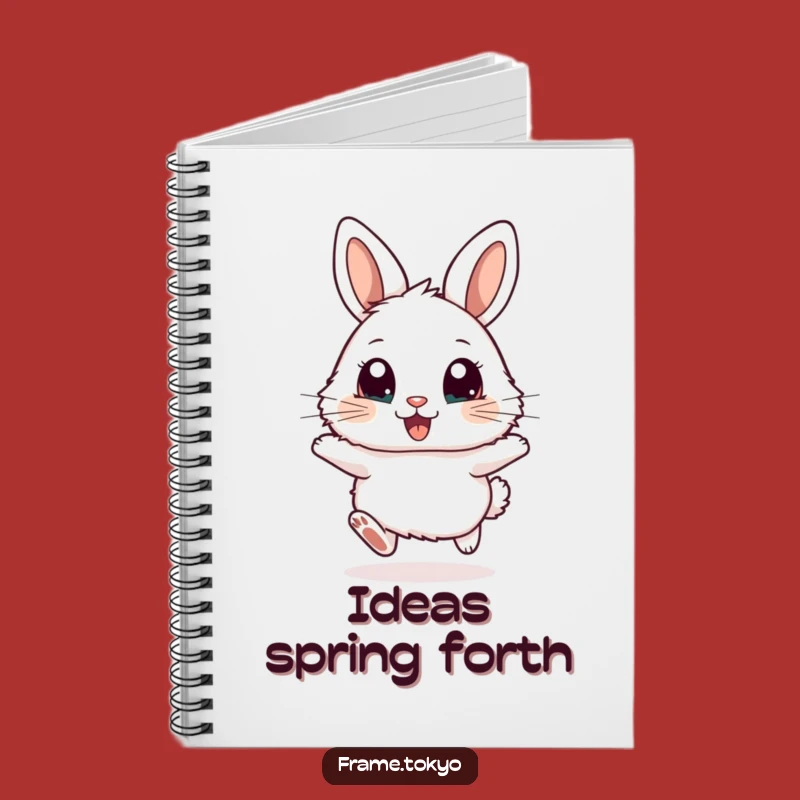 Funny Excited Rabbit Hopping Notebook - Adorable Journal for Joyful Thoughts