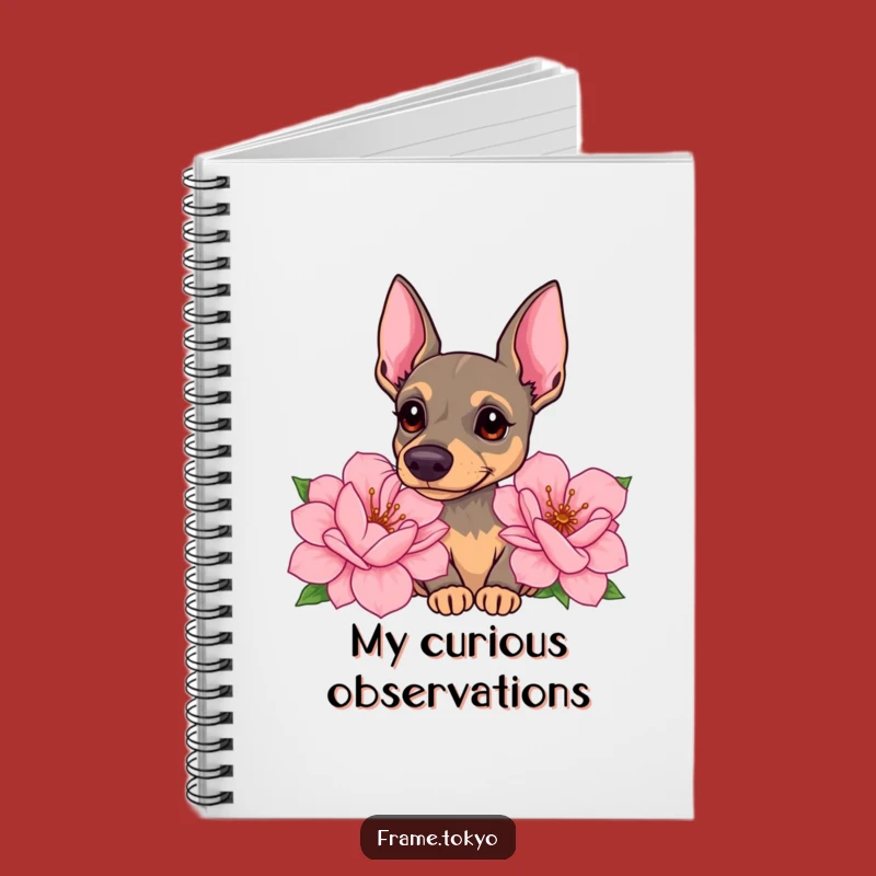 Funny Pinscher Flower Notebook: Jot Down Your Curious Thoughts