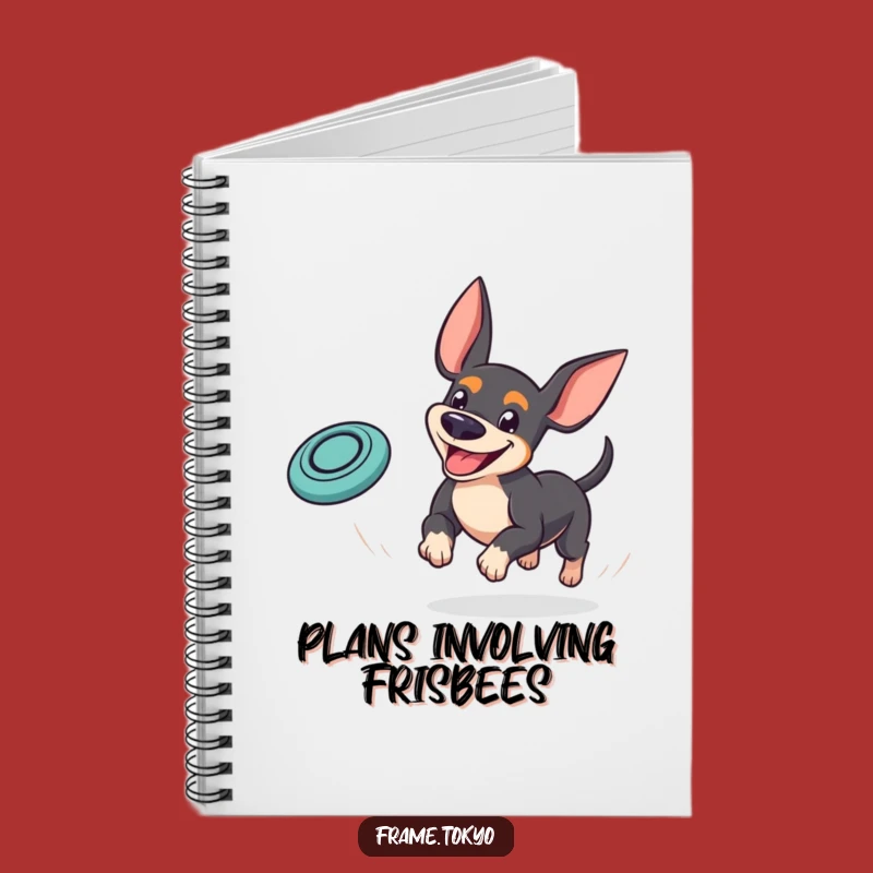 Funny Pinscher Frisbee Notebook: Jot Down Your Playful Ideas