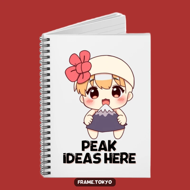 Funny Surprised Mount Fuji Notebook - Jot Down Ideas with Hilarious Flair
