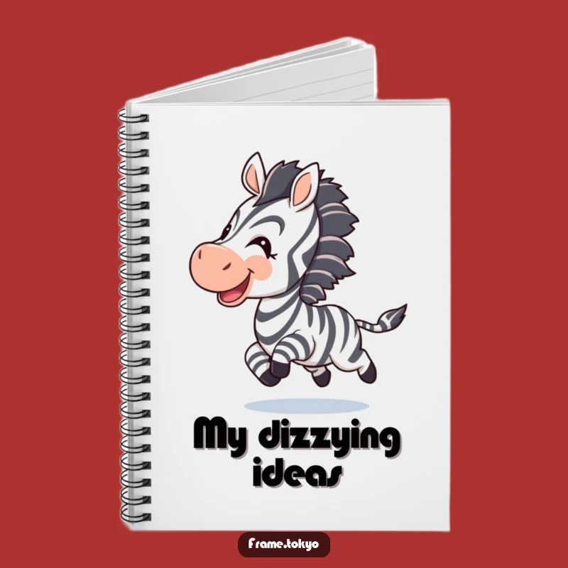 Funny Zebra Chasing Tail Notebook - Jot Down Ideas with Playful Energy