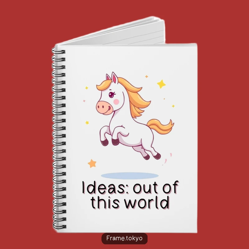 Funny Happy Jumping Horse Stars Notebook - Equine Celebration Journal Gift