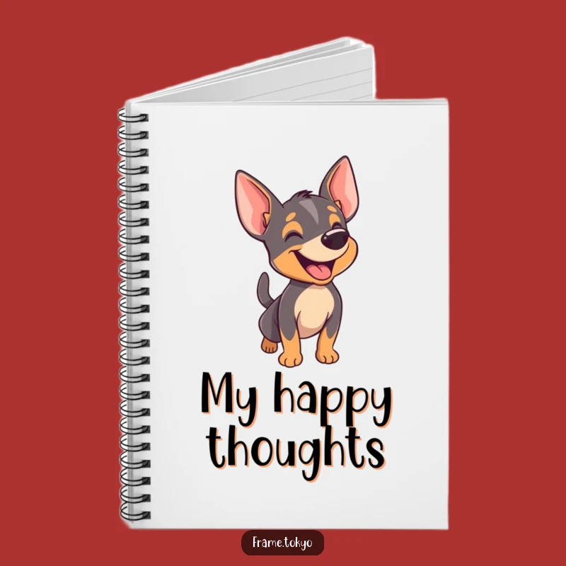 Funny Pinscher Happy Bark Notebook: Jot Down Your Joyful Thoughts