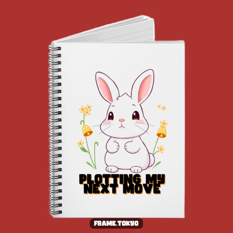 Funny Rabbit Flower Chime Notebook - Whimsical Journal for Inspired Thoughts & Notes