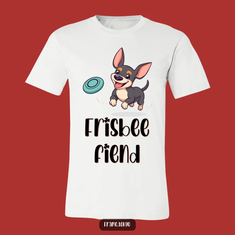Funny Pinscher Frisbee T-Shirt: Play More, Grin Bigger