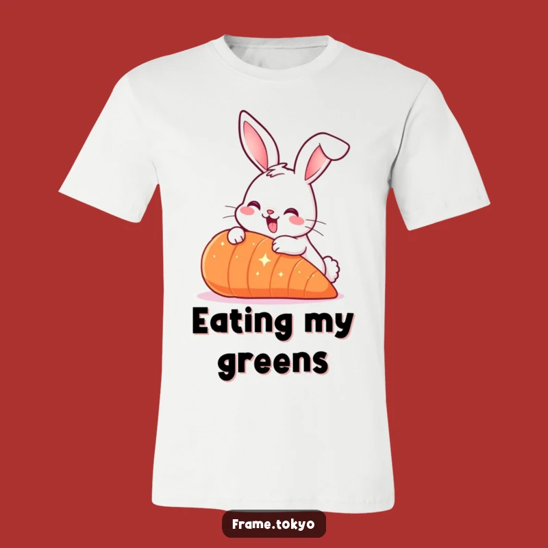 Funny Smiling Rabbit Carrot T-Shirt: Giant Snack Delight Tee