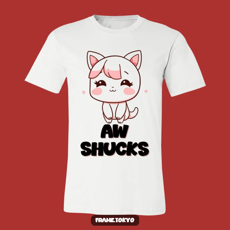 Funny T-Shirt: Blushing Charm - Comical Gift for Sweet Souls