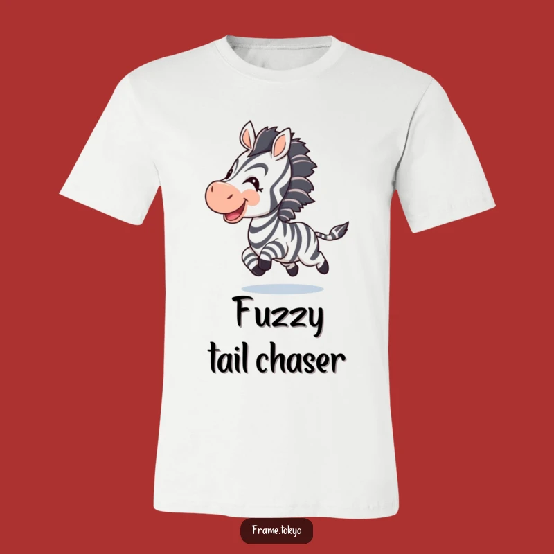 Funny Zebra Chasing Tail T-Shirt - Playful & Hilarious Animal Tee