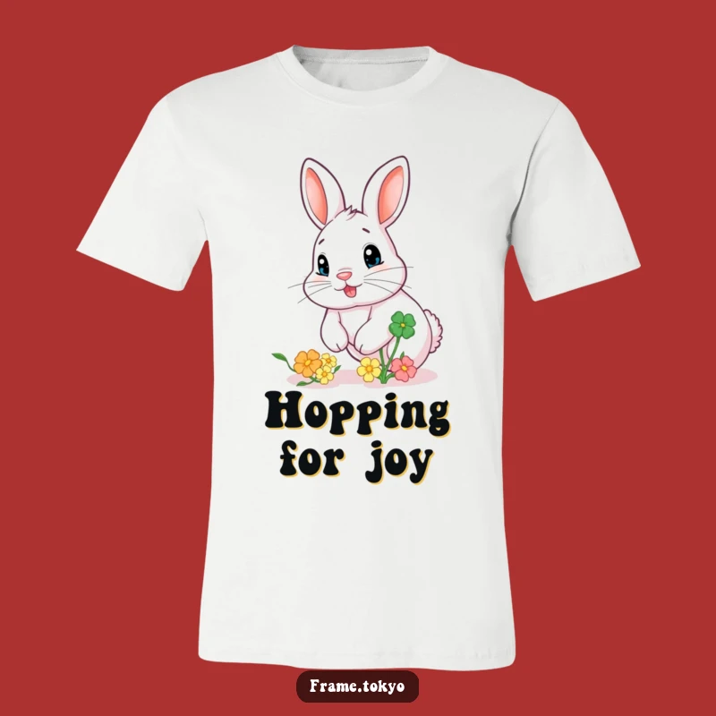 Funny Rabbit Clover Chase Tee: Hilarious Gift for Playful Personalities