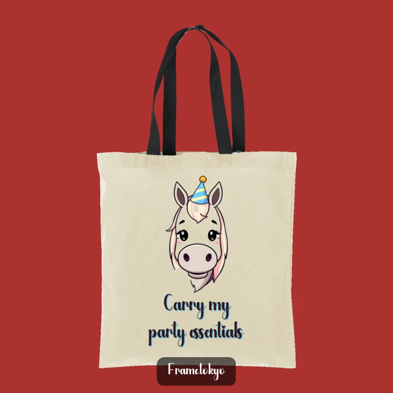 Funny Dopey Horse Party Hat Tote Bag: Carry Your Laughs Everywhere!