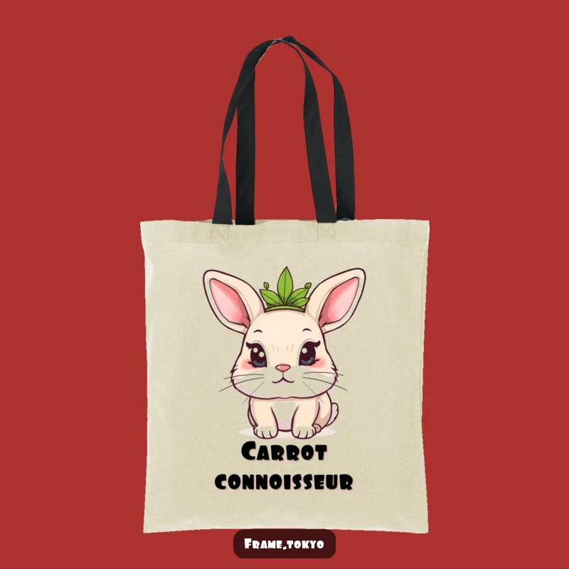 Funny Kawaii Rabbit Tote Bag: Mischievous King, Leafy Crown Chic, Stylish & Quirky