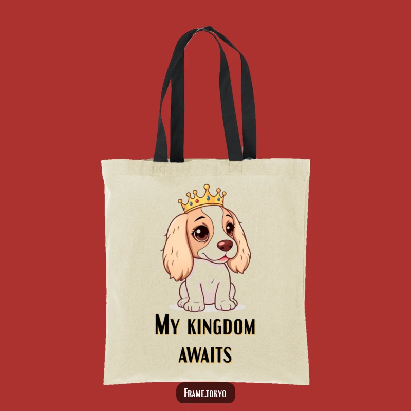 Funny Mischievous Spaniel Tote Bag: Carry Your Royal Sass!