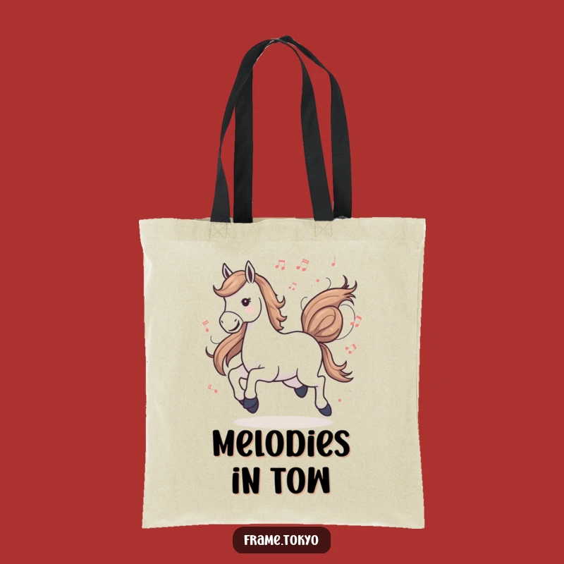 Funny Musical Horse Gallop Tote Bag: Carry Your Tune!