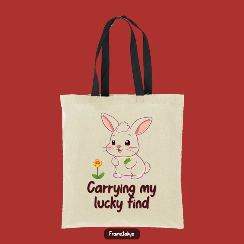 Funny Rabbit Clover Chaser Tote Bag - Hilarious and Lucky Accessory