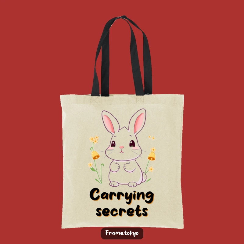 Funny Rabbit Flower Chime Tote Bag - Stylish & Whimsical Carry-All for Everyday Fun
