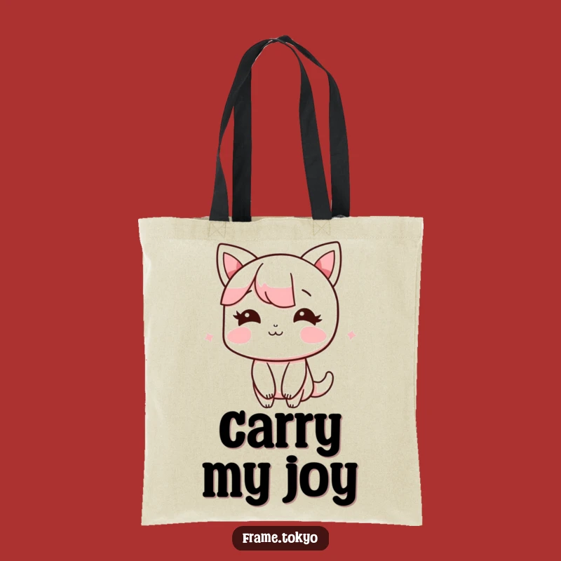 Funny Tote Bag: Blushing Smile - Carry Your Sweetness!