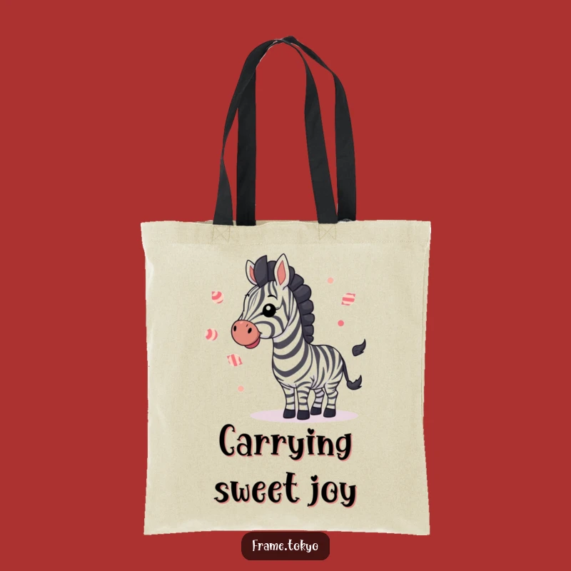 Funny Zebra Candy Carrier Tote: Hilarious Bag for Sweet Treat Enthusiasts