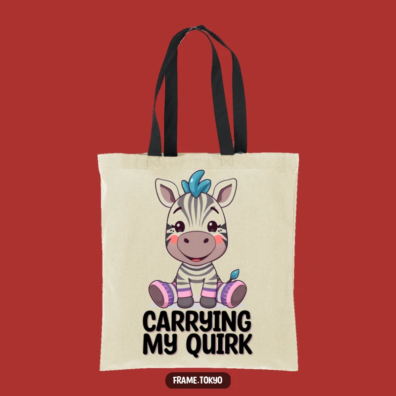 Funny Zebra Sock Hop Tote: Hilarious Bag for Quirky Essentials Carriers